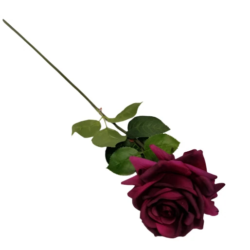 Artificial Rose Stem 75cm - Dark Red